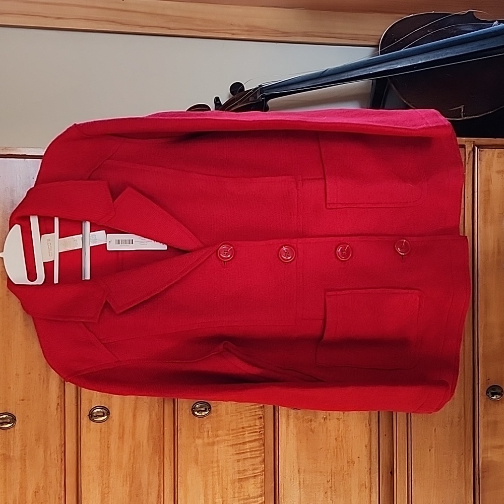 Chicos Red knit jacket - chicos size 2